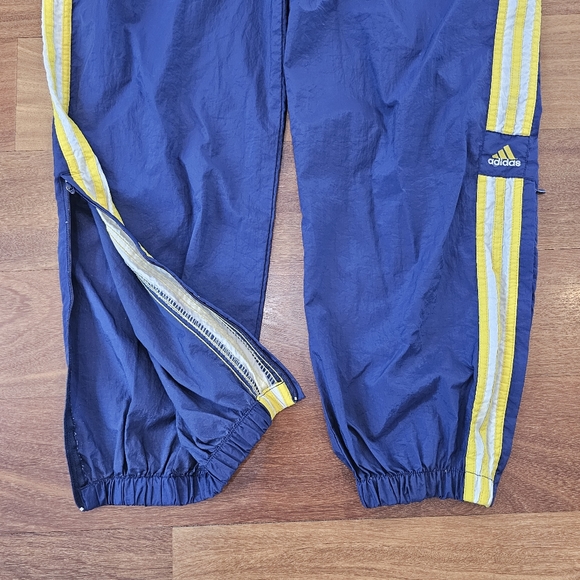 Vintage 90s Y2K Adidas Nylon Windbreaker Track Pants Joggers Zip Ankle Mens XL - Picture 10 of 12
